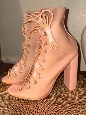 Lace up booties